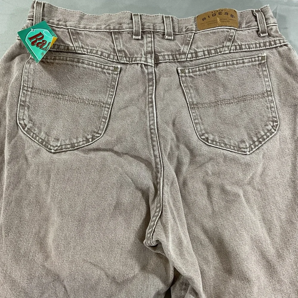 Riders Denim Jeans 34x34 New With Tags Relaxed Straight Leg Tan Beige Vintage 90